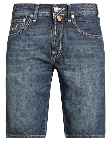 JACOB COHЁN Denim shorts Blue 70% Cotton, 30% Linen