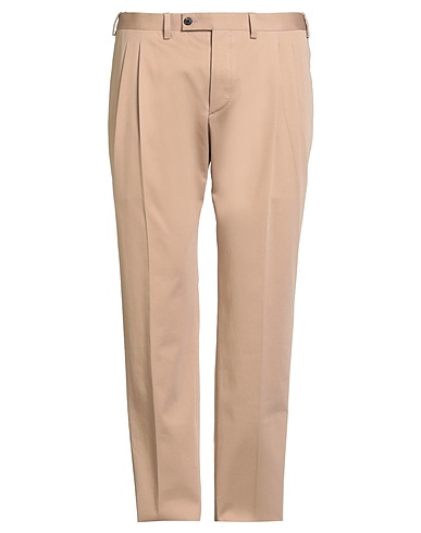 GABRIELE PASINI Casual pants Beige 98% Cotton, 2% Elastane