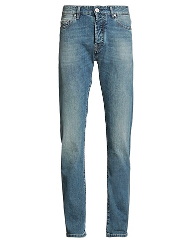 MOORER Jeans Blau Baumwolle, Polyester, Elastan