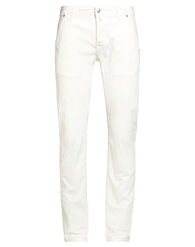 JACOB COHЁN Casual trouser Off white 96% Cotton, 4% Elastane