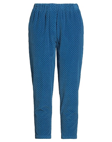 ROSSO35 Casual pants Blue 99% Cotton, 1% Elastane