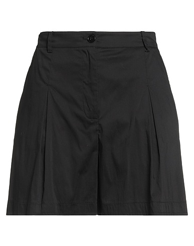 PATRIZIA PEPE Shorts & Bermuda Black 79% Cotton, 18% Polyamide, 3% Elastane