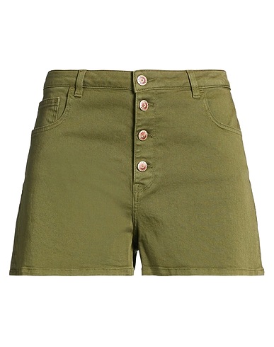 RE_HASH Shorts et Bermudas Vert militaire 97% Coton, 3% Élasthanne
