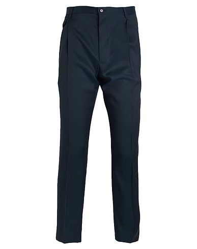 DOLCE&GABBANA Casual trouser Navy blue 83% Virgin Wool, 17% Silk