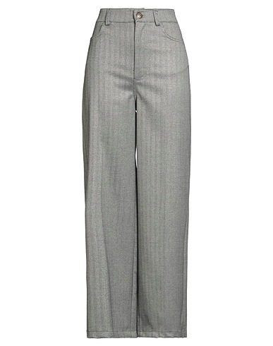 MOTEL Casual pants Grey 61% Polyester, 34% Viscose, 3% Elastic fibres, 2% Metallic fiber