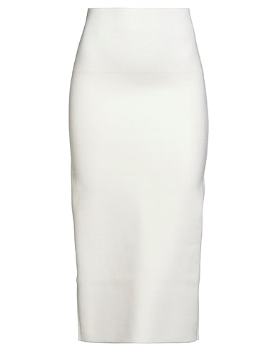 VICTORIA BECKHAM Midi skirt Off white 65% Viscose, 33% Polyamide, 2% Elastane