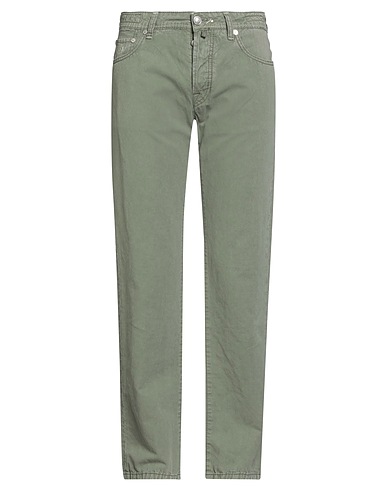 JACOB COHЁN パンツ ミリタリーグリーン コットン 78% / リネン 22%