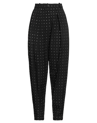MAGDA BUTRYM Casual trouser Black 96% Viscose, 4% Elastane, Swarovski® Crystal