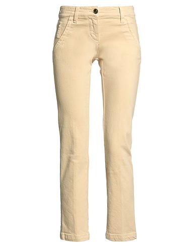 JACOB COHЁN Denim trousers Beige 98% Cotton, 2% Elastane