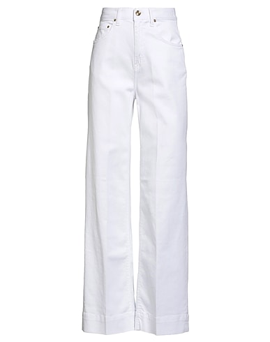 BRIGLIA 1949 Denim trousers GENDERLESS White 97% Cotton, 3% Elastane