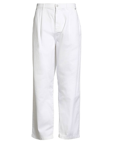 MOSCHINO Denim pants COUTURE White 100% Cotton