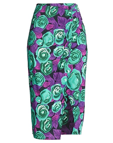 8PM Midi skirt Purple 85% Rayon, 15% Polyester