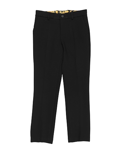 VERSACE YOUNG Pantalone Nero 63% Poliestere, 27% Viscosa, 7% Cotone, 3% Elastan