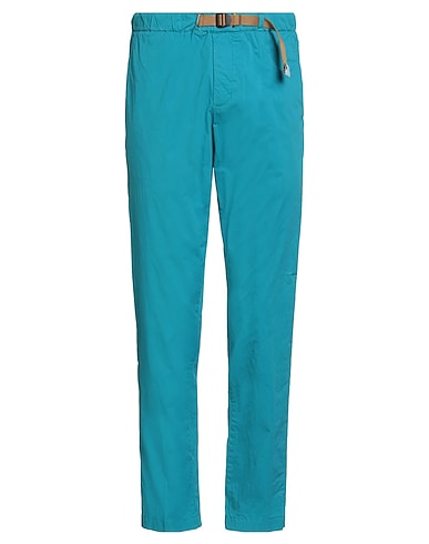 WHITE SAND Casual pants Turquoise 72% Cotton, 25% Linen, 3% Elastane