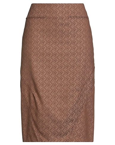 MARINE SERRE Midi skirt Camel 55% Recycled polyester, 43% Wool, 2% Elastane