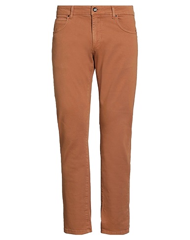 TAKE-TWO Denim pants Camel 98% Cotton, 2% Elastane