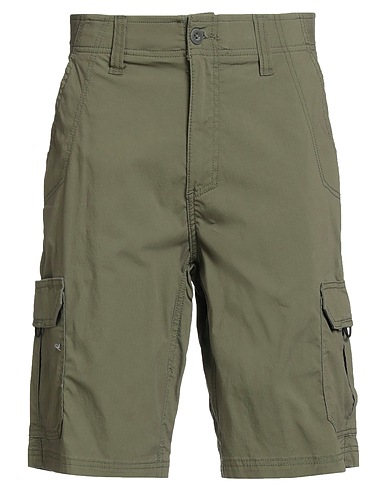 LEE Shorts & Bermuda Military green 73% Cotton, 24% Polyamide, 3% Elastane