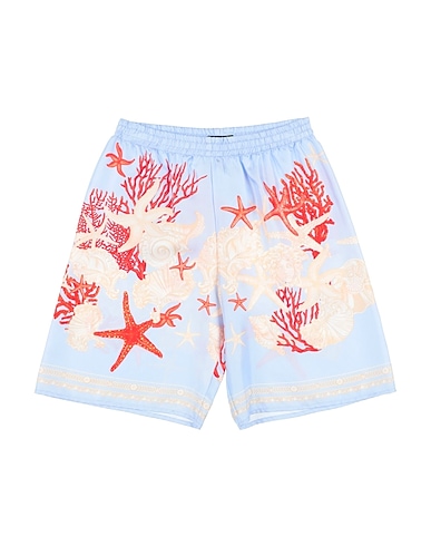 VERSACE YOUNG Shorts & Bermuda Azure 100% Silk