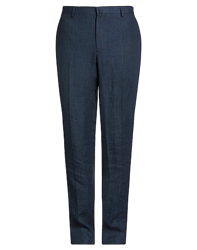 HACKETT Casual trouser Navy blue 100% Linen