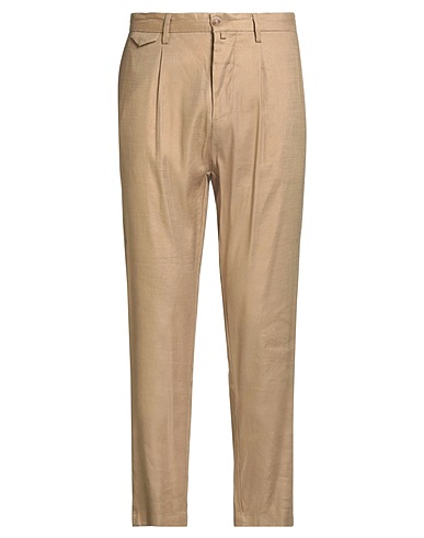 GIANNI LUPO Casual trouser Camel 56% Linen, 42% Viscose, 2% Elastane