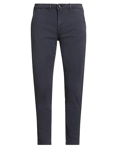 IMPURE Casual trouser Navy blue 97% Cotton, 3% Elastane