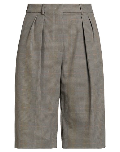 SPORTMAX Shorts & Bermuda Grey 66% Polyamide, 27% Viscose, 7% Elastane