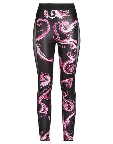VERSACE JEANS COUTURE Leggings Black 80% Polyester, 20% Elastane