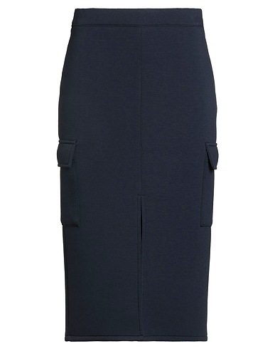 KONTATTO Midi skirt Navy blue 75% Polyester, 14% Viscose, 9% Polyurethane, 2% Elastane