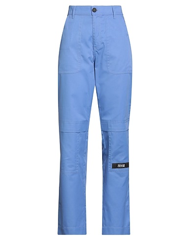 VERSACE JEANS COUTURE パンツ ライトブルー ポリエステル 65% / コットン 35%