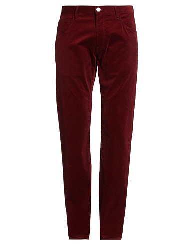 GIORGIO ARMANI Casual pants Burgundy 91% Cotton, 7% Cashmere, 2% Elastane