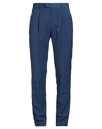 PT Torino Pantalone Blu 48% Poliestere, 22% Lana, 18% Lino, 10% Poliammide, 2% Elastan