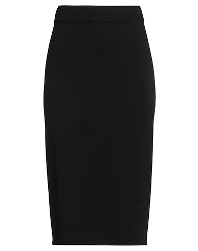 PESERICO Midi skirt EASY Black 100% Merino Wool