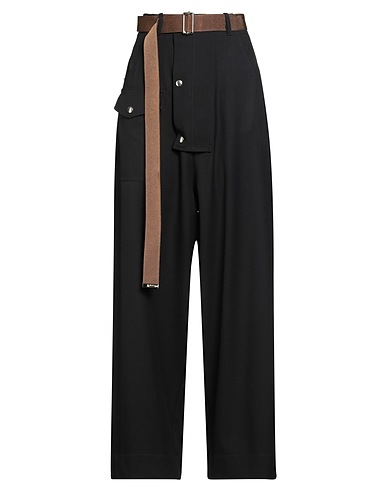 PLAN C Casual trouser Midnight blue 100% Wool