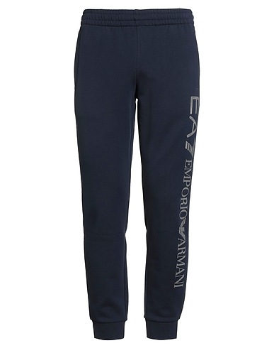EA7 Casual trouser Navy blue 84% Cotton, 16% Polyester
