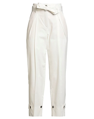 MARC CAIN Casual trouser White 97% Cotton, 3% Elastane