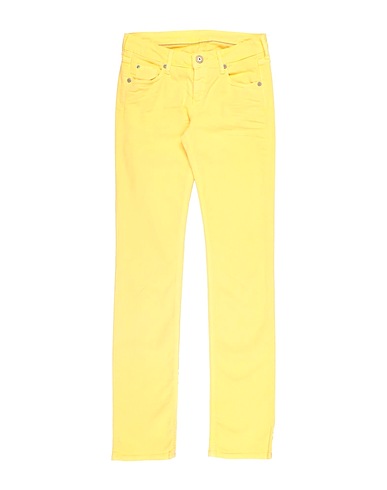 REPLAY & SONS Denim pants Yellow 98% Cotton, 2% Elastane