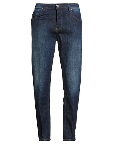 PT Torino Denim trousers Blue 99% Cotton, 1% Elastane