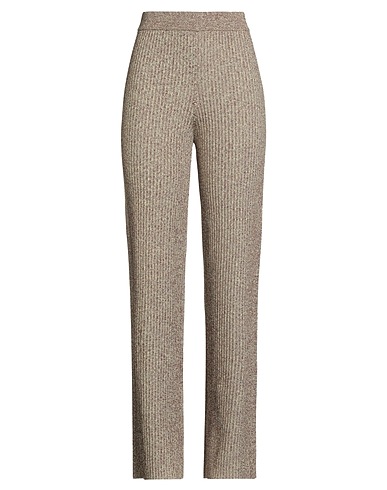 GANNI Casual trouser Brown 56% Rayon, 43% Polyamide, 1% Elastane