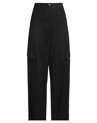 GANNI Casual trouser Black 98% Organic cotton, 2% Elastane