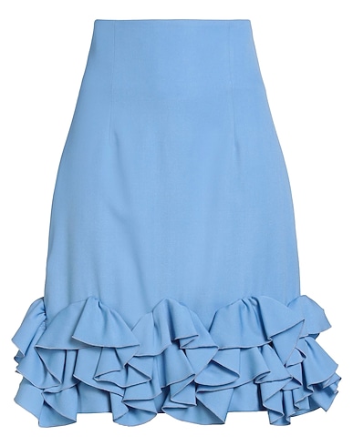 ROCHAS Midi skirt Pastel blue 100% Virgin Wool