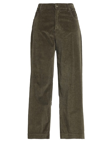 KAOS JEANS Casual pants Military green 98% Cotton, 2% Elastane