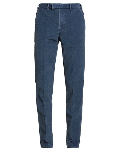 PT Torino Casual trouser Navy blue 98% Cotton, 2% Elastane