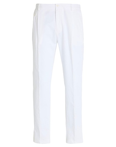 DOLCE&GABBANA Casual pants Off white 98% Cotton, 2% Elastane