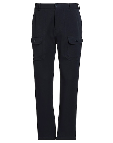 DANIELE ALESSANDRINI Casual pants Midnight blue 92% Polyester, 8% Elastane