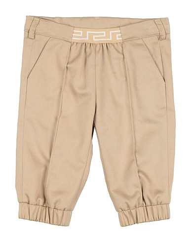 VERSACE YOUNG Casual pants Sand 100% Cotton, Polyester, Polyamide, Elastane