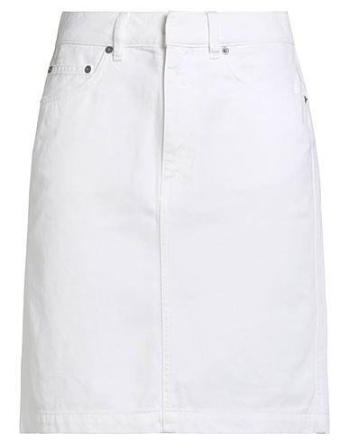 DONDUP Mini skirt White 100% Cotton