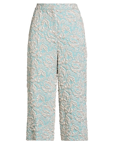 ROCHAS Casual trouser Turquoise 48% Polyester, 47% Polyamide, 5% Elastane