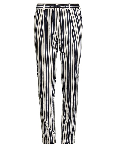 MANUEL RITZ Casual trouser Navy blue 89% Cotton, 11% Polyamide