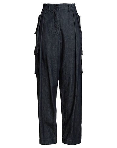 DRIES VAN NOTEN Denim trousers Blue 100% Cotton