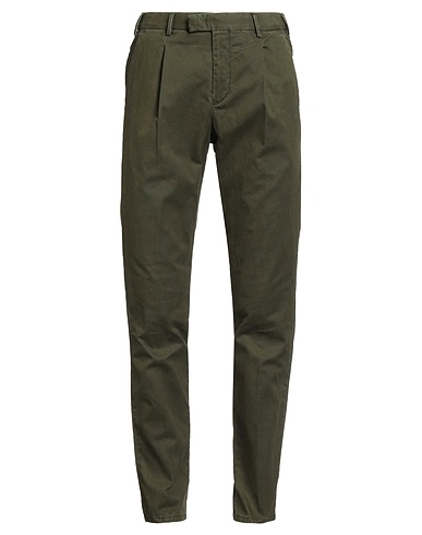 PT Torino Casual trouser Military green 98% Cotton, 2% Elastane